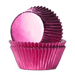 Fuksia säihkyvät folio muffinivuoat, 24 kpl.