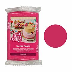 FunCakes Sugar Paste Hot Pink - Fuksianvärinen sokerimassa, 250g.