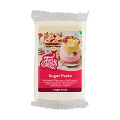FunCakes Sugar Paste Bright White - Kirkkaanvalkoinen sokerimassa, 250g.