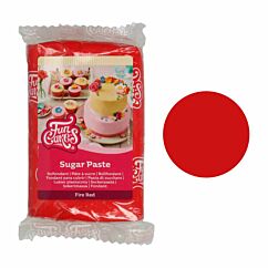FunCakes Sugar Paste Fire Red - Tulenpunainen sokerimassa, 250g.