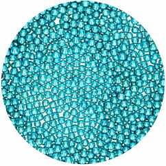 FunCakes Sugar Pearls Metallic Blue - Metallinsiniset sokerihelmet, 70 g.