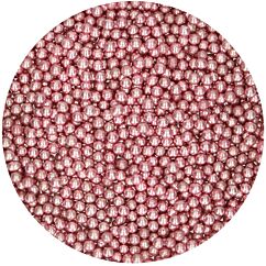 FunCakes Sugar Pearls Metallic Pink - Metallinhohtoiset vaaleanpunaiset sokerihelmet.