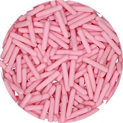 FunCakes Sugar Rods Matt Pink - Vaaleanpunainen jättikoristerae, 70g.
