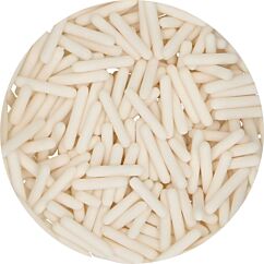 FunCakes Sugar Rods Matt White - Valkoiset jättikoristerakeet, 70g.