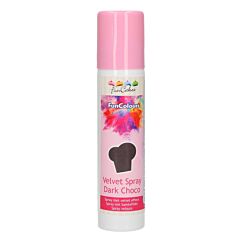 FunCakes Velvet Spray Dark Choco - Tumma suklaaspray, 100ml.