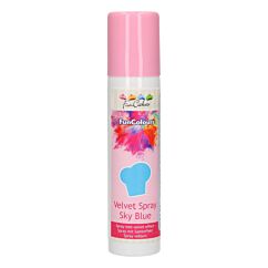 FunCakes Velvet Spray Sky Blue - Vaaleansininen suklaaspray.