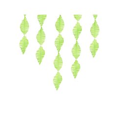 Kaunis lime-vihreä kreppikoriste, 3m pitkä.