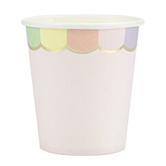 Pahvimukit, Vaaleanpunainen pastelli, 8 kpl