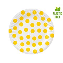 Pahvilautaset-Keltainen, 23cm, 8kpl