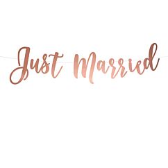 Banneri Just Married - Ruusukulta