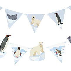 Koristeviiri, Arktiset Eläimet. Pingviini, jääkarhu, hylje.