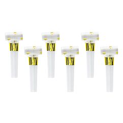 Käärmepillit kultaisilla tähdillä, 6kpl. 