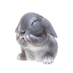 Koriste-esine - Pupu, Harmaa, 9cm