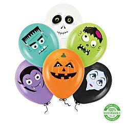 Ilmapallot - Halloween, Monsterit, 6kpl
