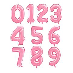 Numerofoliopallot, Vaaleanpunaiset, koko 86 cm.