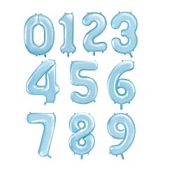 Numerofoliopallot, vaaleansiniset, koko 86 cm.