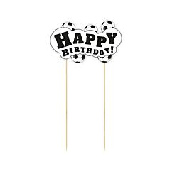 Kakkukoriste - Happy Birthday, Jalkapallo, 13cm