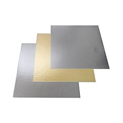 Kakkualusta neliö - kulta/hopea, 3 kpl