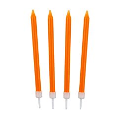 Kakkukynttilät 8,5cm - Oranssit, 10kpl