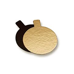 Leivospahvi pyöreä- Kulta/musta 9cm, 10 kpl