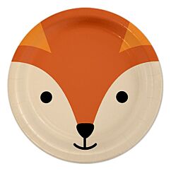 Pahvilautaset Kettu, Ketun kasvot, 22cm, 8kpl