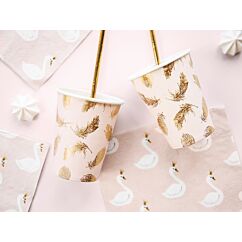 Mukit höyhenillä joutsen juhlateemasta, 6 kpl.