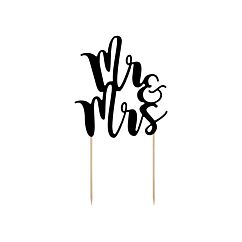Kakkukoriste Mr & Mrs -Musta