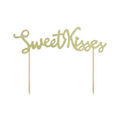 Kakkukoriste tekstillä "Sweet Kisses".