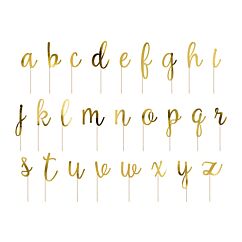 Kakkukoristetikut, kirjaimet a-z