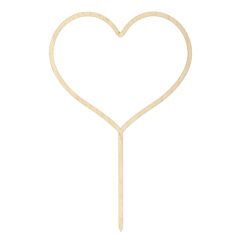 Puinen Sydän-kakkukoriste, 23cm