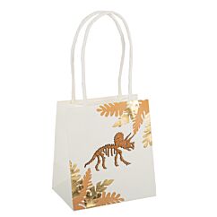 Pienet paperilahjakassit hienolla dinosaurusluurangolla korkista. 4kpl.