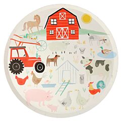 Pahvilautaset - Maatilan eläimet, 26,5cm, 8kpl
