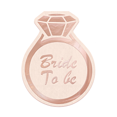 Lautasliinat, joissa lukee "Bride To Be". 10kpl.