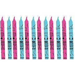 Kakkukynttilät ja pidikkeet- LOL Surprise, 12kpl