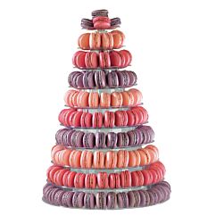 Korkea Macarons-tornitaso, 10 tasoa.