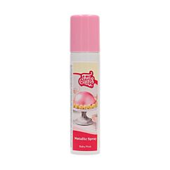 FunCakes Metallic Spray Pink - Syötävä vaaleanpunainen kimallespray.