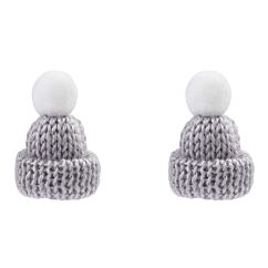 Miniatyyri - Harmaa Neulepipo, 2kpl