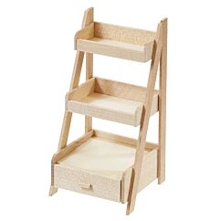 Miniatyyri - Puinen tikashylly laatikolla, 10,9cm