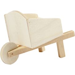 Pieni puinen miniatyyri kottikärry tonttumaailmaan tai nukkekotiin!