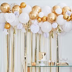 Upea kultainen ilmapallokaari-setti!