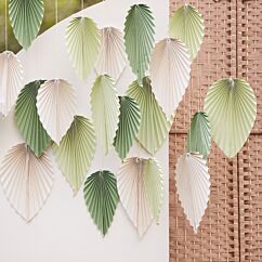 Paperiset palmunlehdet, Sage/Cream, 25kpl