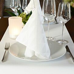 Premium-lautasliinat, Elegance Crystal - Valkoiset, 40kpl