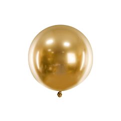 Pyöreä Kiiltävä Ilmapallo - Kulta - 60cm