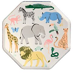Meri Merin isot pahvilautaset viidakon eläimillä, safari.