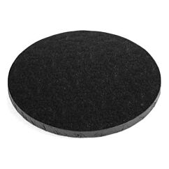 Musta kakkualusta kimalluksella.