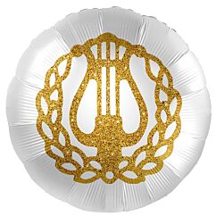 Foliopallo - Ylioppilas Lyyra, Valkoinen, 43cm