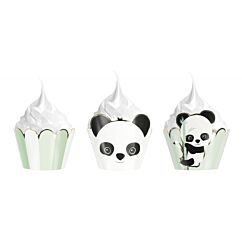 Suloiset panda muffinssikääreet.