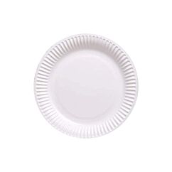 Kertakäyttölautaset, Valkoinen BIO, 18cm, 45kpl