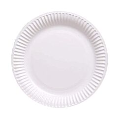 Kertakäyttölautaset, Valkoinen BIO, 23cm, 45kpl