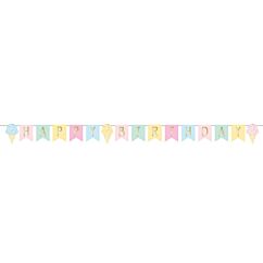 Jäätelö koristeviiri / banneri, Happy Birthday.